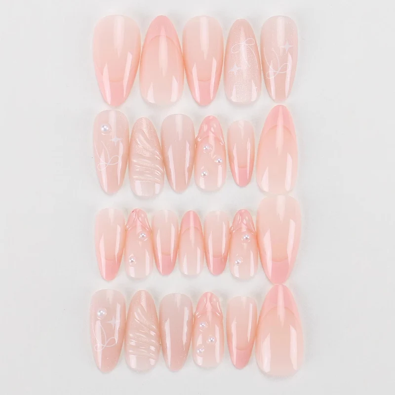 Elegant Artistic Press-On Nail Set Stornfield