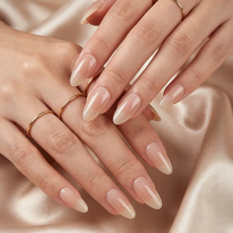 Elegant Almond-Shaped Press-On Nail Tips Stornfield