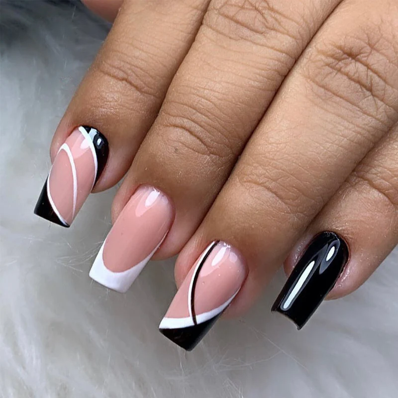 Elegant Abstract Art Press-On Nails Stornfield