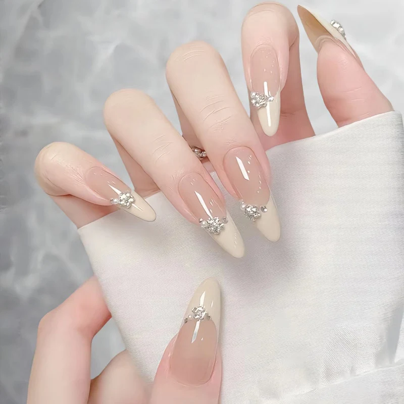 Deluxe Rhinestone-Embellished Stiletto Press-On Nails Stornfield