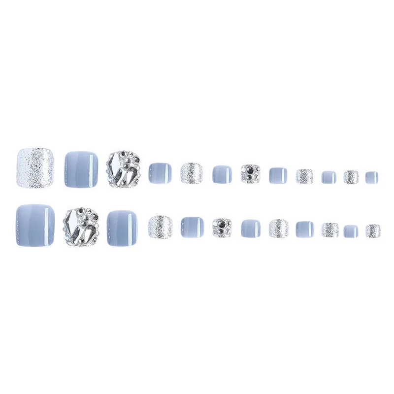 Decorative Rhinestone-Embellished Toe Nail Art Stornfield