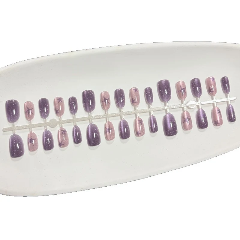 Artistic Ombre Glitter Press-On Nail Set Stornfield