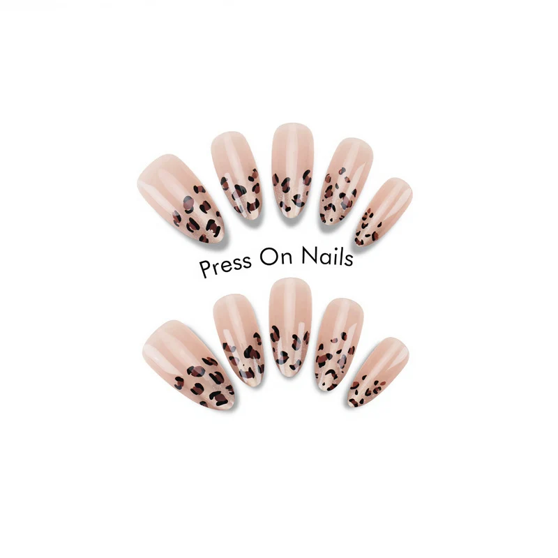 Artistic Leopard-Patterned Press-On Nails Stornfield