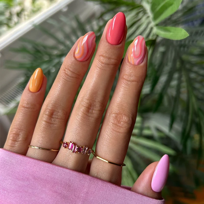 Artistic Gel Press-On Nail Set Stornfield