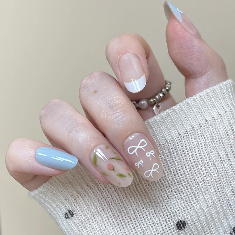 Artistic Floral Press-On Nail Set Stornfield 1789388641
