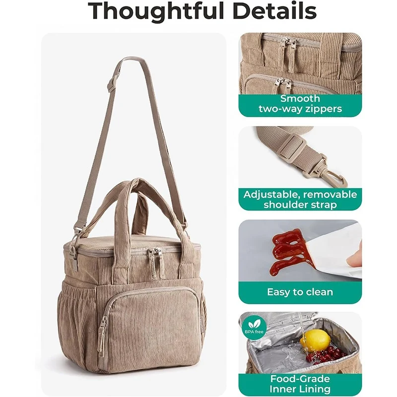 Insulated Multi-Compartment Lunch Cooler Tote Stornfield