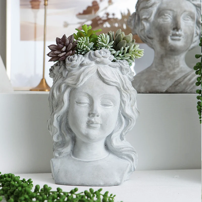 Artistic head sculpture flower pot Stornfield