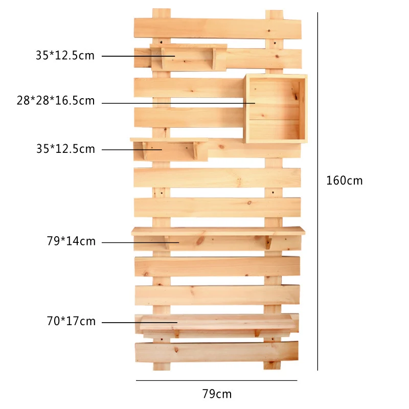 Wall shelf made of high-quality wood Stornfield