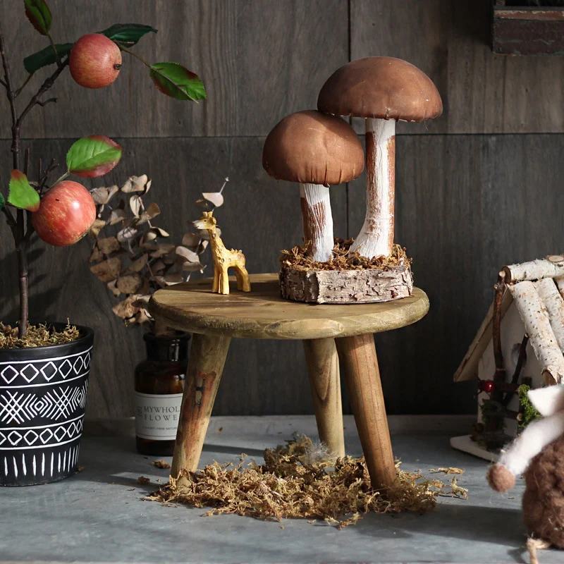 Stylish side table made of natural wood Stornfield