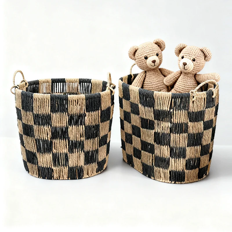 Stylish storage basket with handles Stornfield