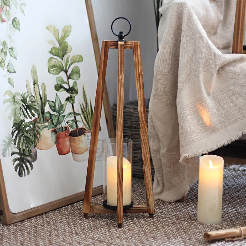 Stylish lantern made of wood Stornfield