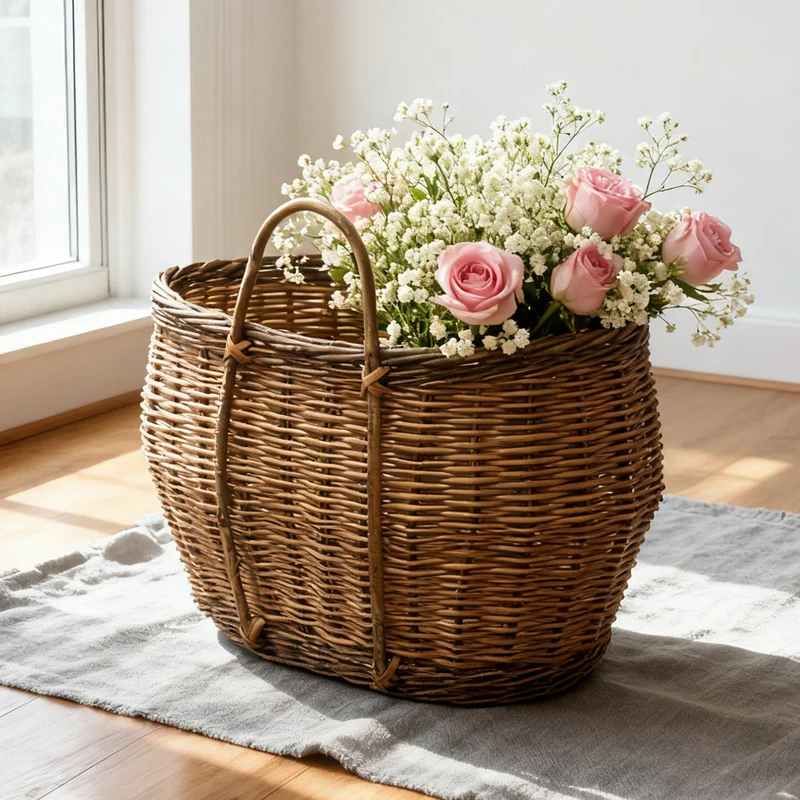 Rustic Handwoven Basket Stornfield