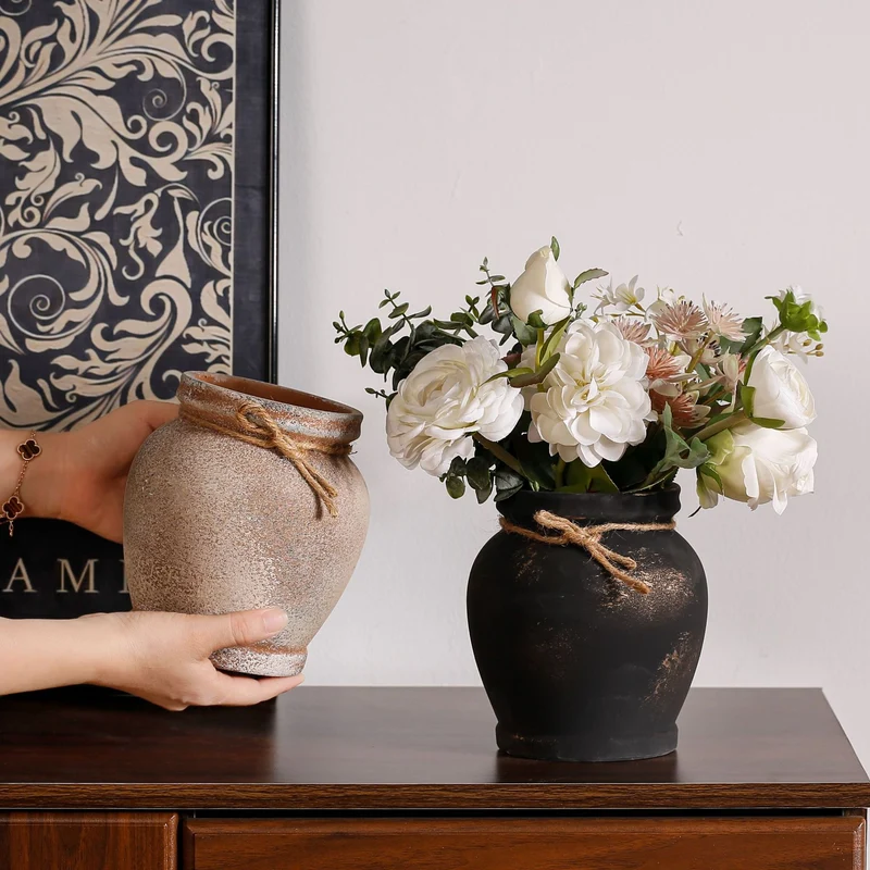Rustic ceramic plant decoration Stornfield