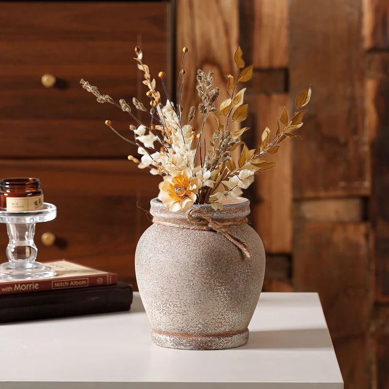 Rustic ceramic plant decoration Stornfield