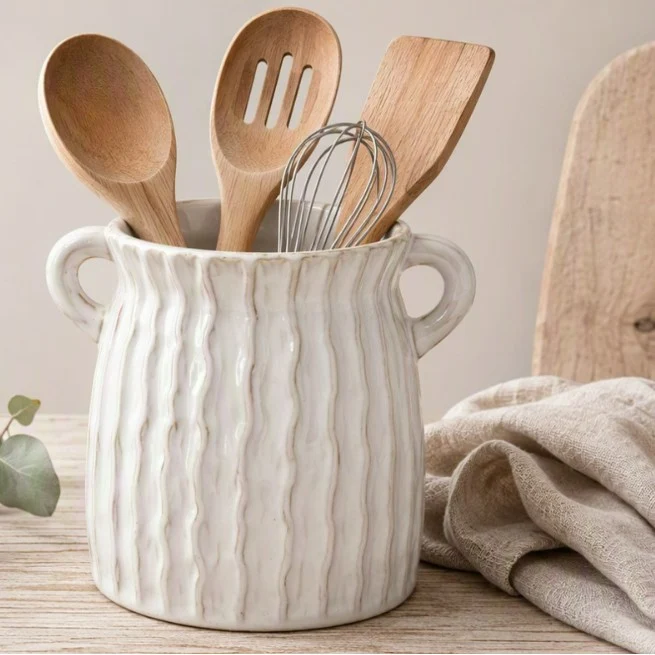 Elegant ceramic container with patterns Stornfield