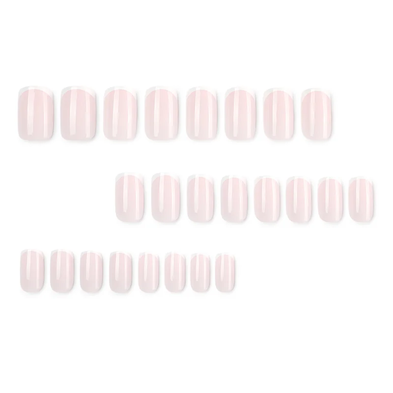 Classic nail extensions with elegant French tips Stornfield