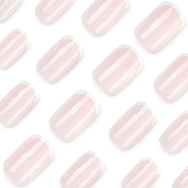 Classic nail extensions with elegant French tips Stornfield