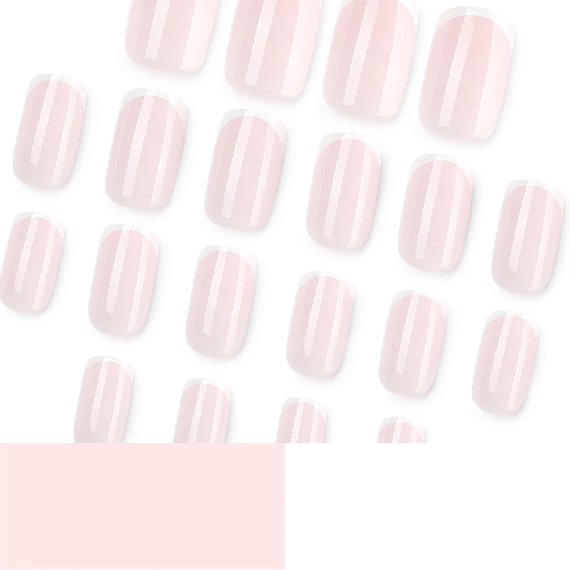 Classic nail extensions with elegant French tips Stornfield