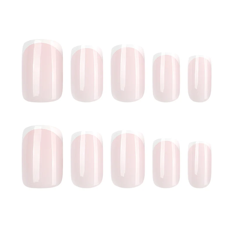 Classic nail extensions with elegant French tips Stornfield