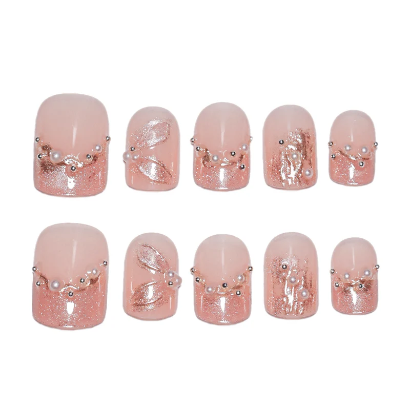 Handmade art nails with delicate embellishments Stornfield