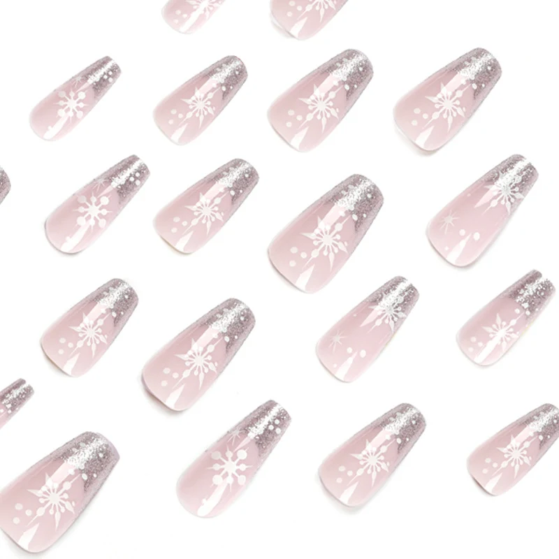 Glittering artificial acrylic nails with Christmas motifs Stornfield