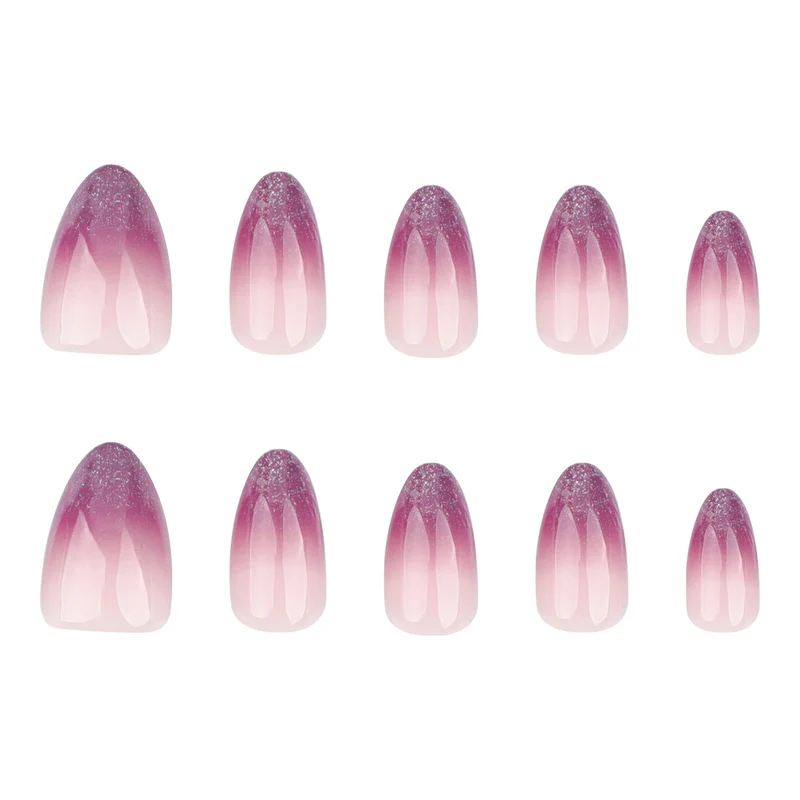 Shiny nail extensions with gentle ombre effect Stornfield