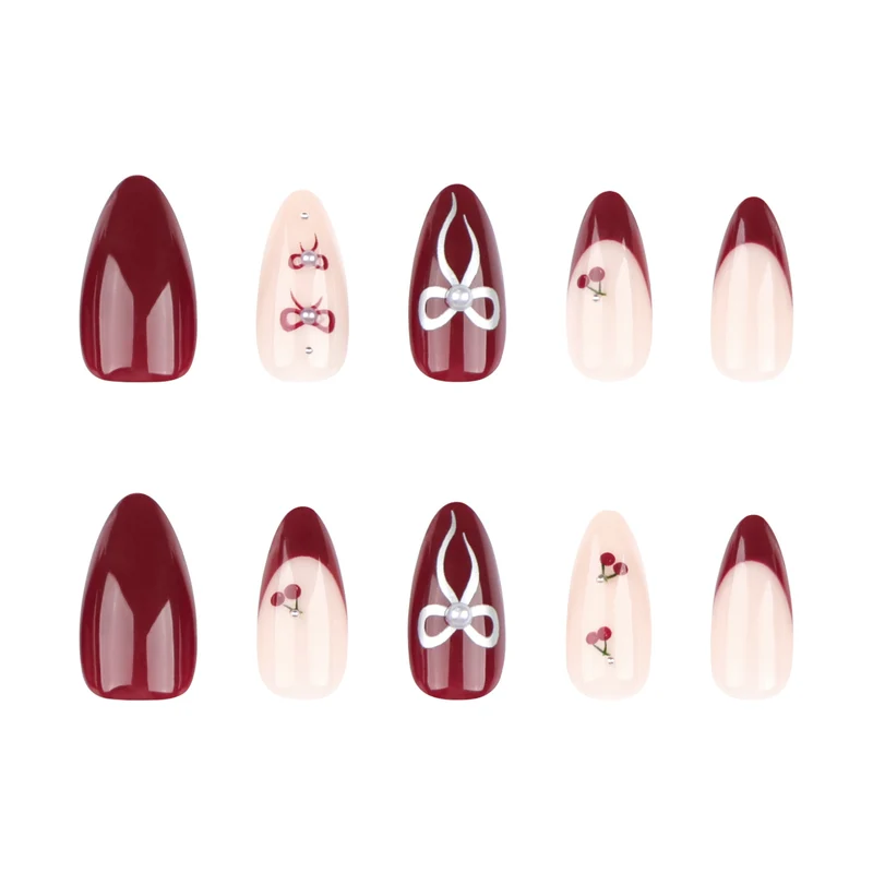 Glamorous stiletto nails with delicate accents Stornfield