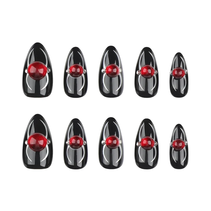 Glamorous stiletto nails with radiant accents Stornfield