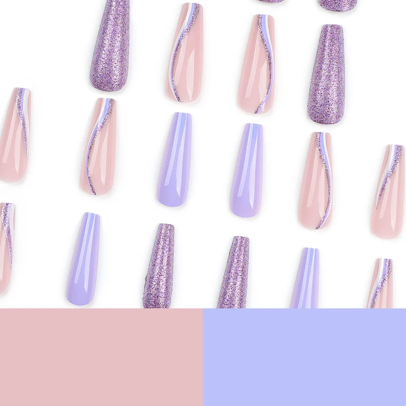 Glamorous Stiletto Nails with Glitter and Ombre Design Stornfield