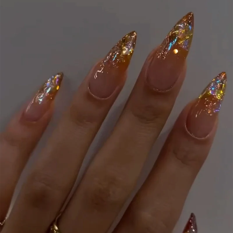 Glamorous Stiletto Nails with Sparkling Glitter Stornfield