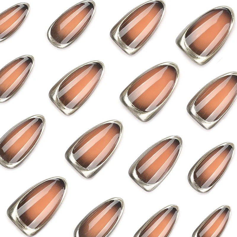 Glamorous Stiletto Nails with Elegant Gold Edge Stornfield