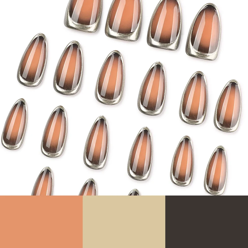 Glamorous Stiletto Nails with Elegant Gold Edge Stornfield