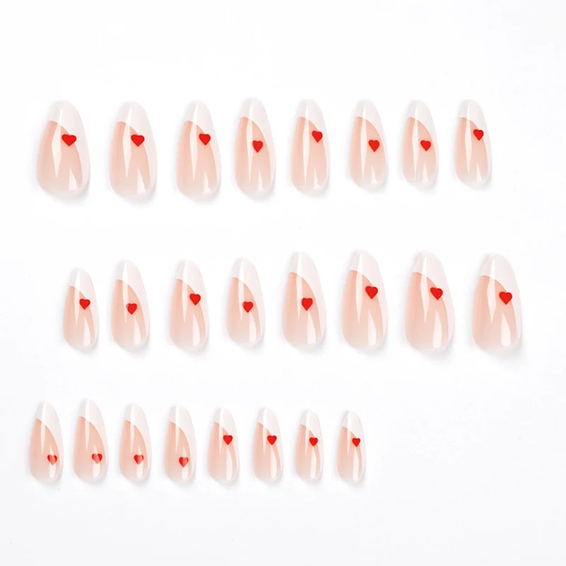 Glamorous nail art with heart decorations Stornfield
