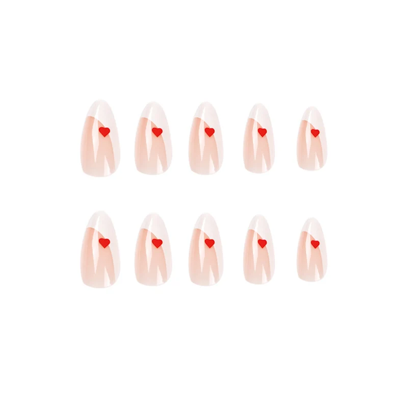 Glamorous nail art with heart decorations Stornfield