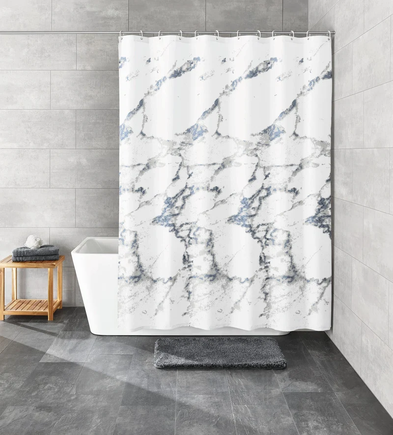Duschvorhang Textil MARBLE Anthrazit 240 x 180 cm