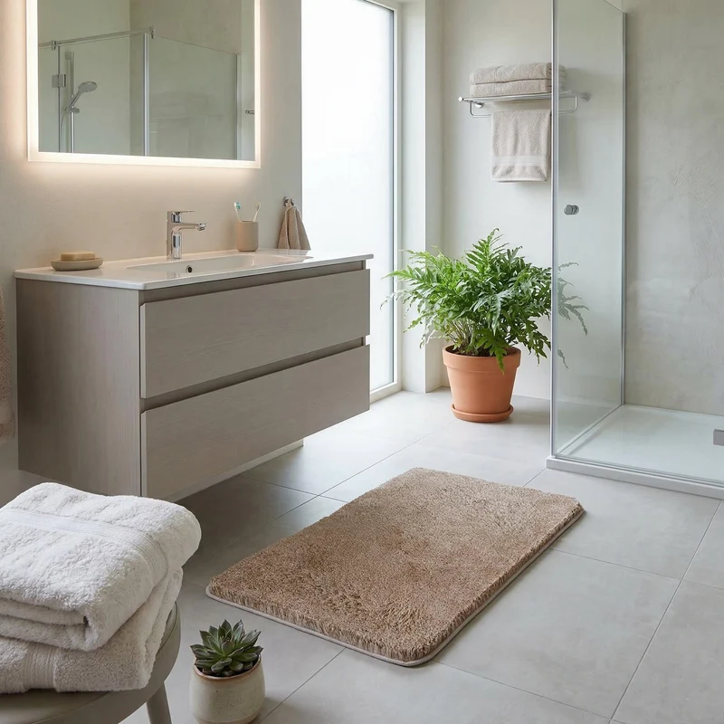 Badteppich RELAX Taupe 50 x 80 cm