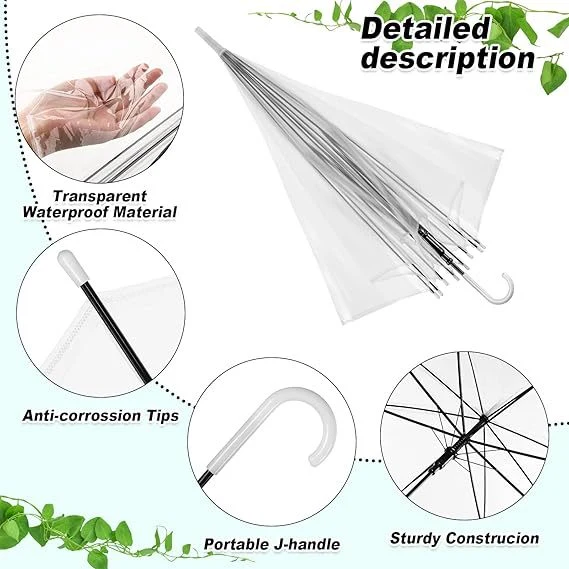 Dame Gjennomsiktig Regnparaply med elegant design Luvikno