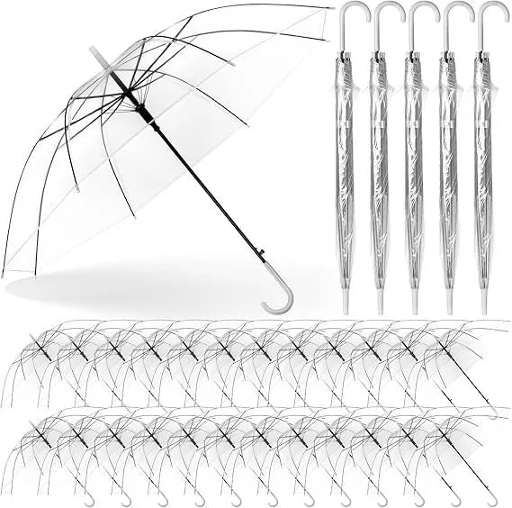 Dame Gjennomsiktig Regnparaply med elegant design Luvikno