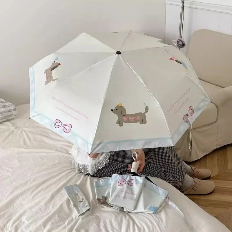 Damer kompakt paraply i kreativt design Luvikno