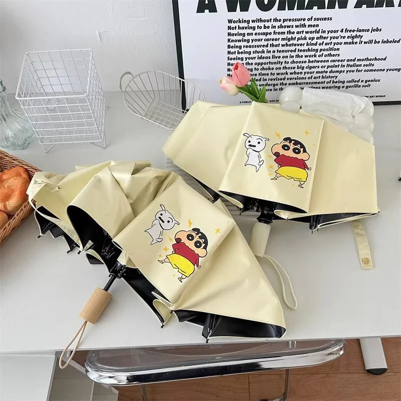 Damer foldbar paraply med kreativt karakterdesign Luvikno