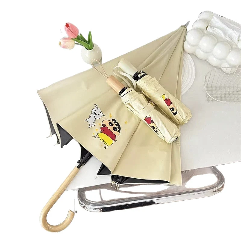 Damer foldbar paraply med kreativt karakterdesign Luvikno