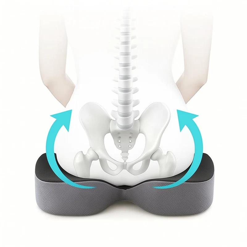 Ergonomisk Setepute laget av Minne Skum | Luvikno