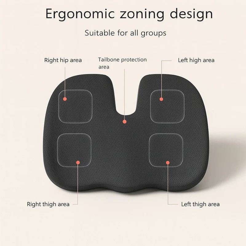 Ergonomisk Setepute laget av Minne Skum | Luvikno