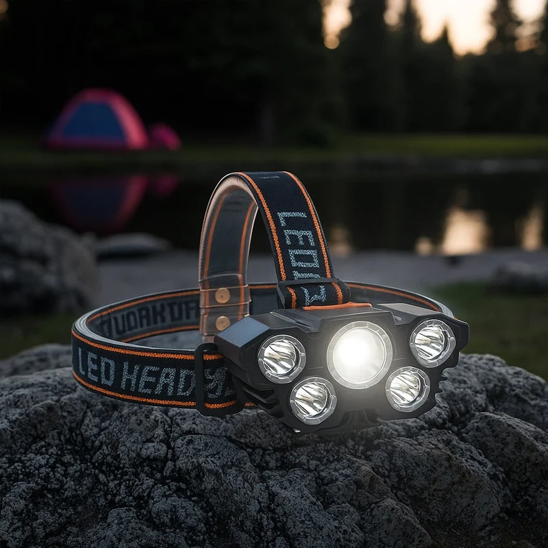 Hodelykt 300 Lumen 180° justerbar vinkel – 4 lysmoduser | Luvikno