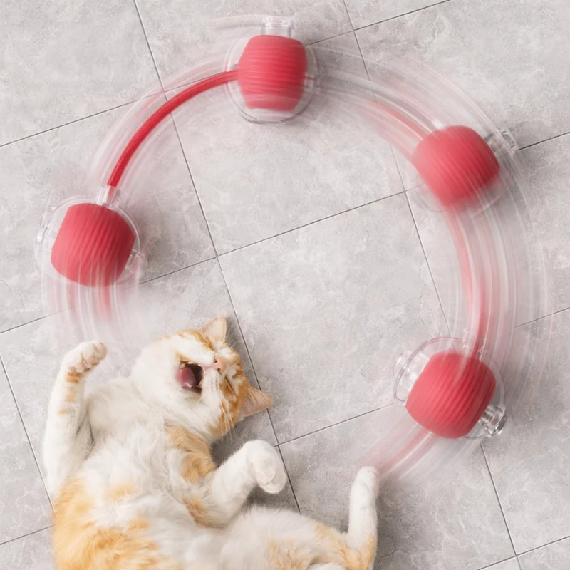 Smart interaktiv kattball med snor | Luvikno