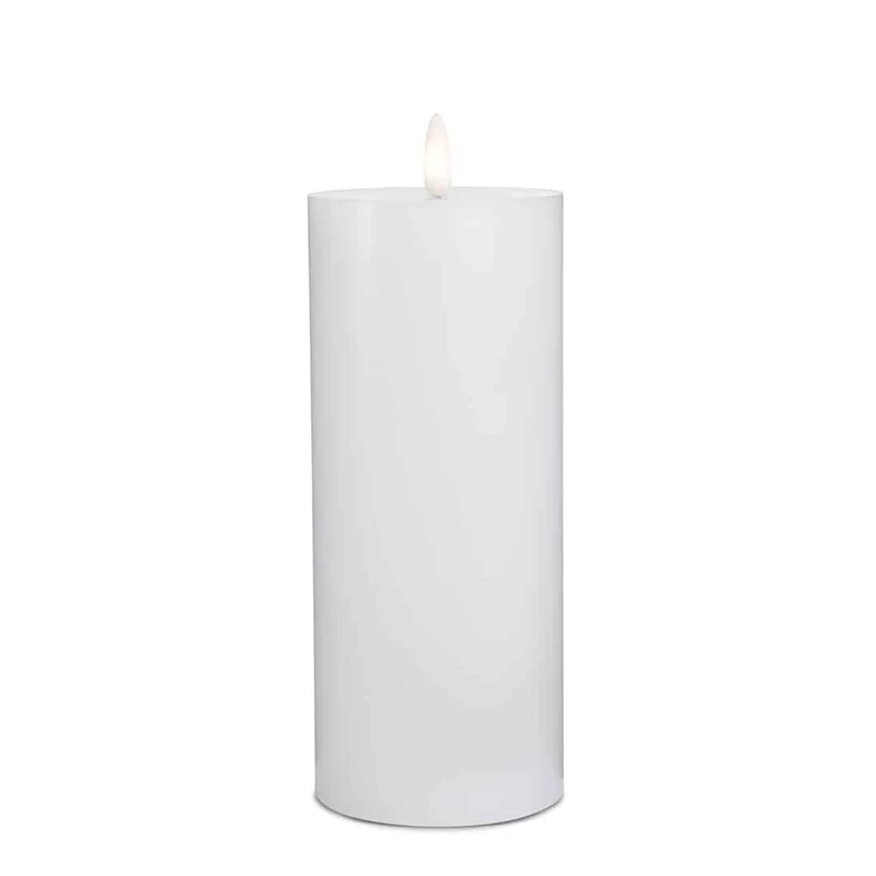LED-lysestake (1 stk) med realistisk 3D-flamme 7,5 x 20 cm | Luvikno
