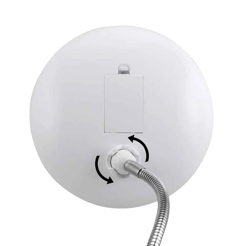 Sminkespeil med LED & forstørrelse - med sugekopp og fleksibel arm | Luvikno