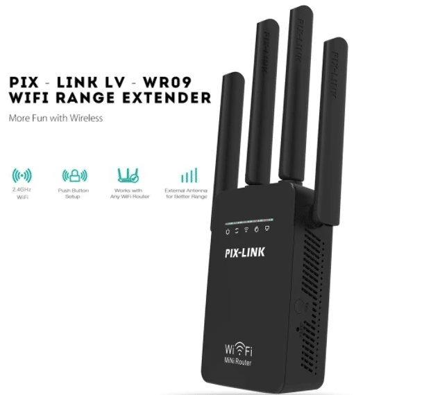 Wi-Fi rekkeviddeforsterker (Repeater / Forsterker) 300Mbps - 2.4 GHz | Luvikno
