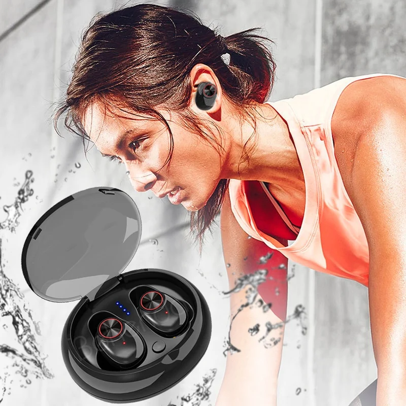 Trådløse In-Ear Hodetelefoner Bluetooth V5.0 (svart) | Luvikno
