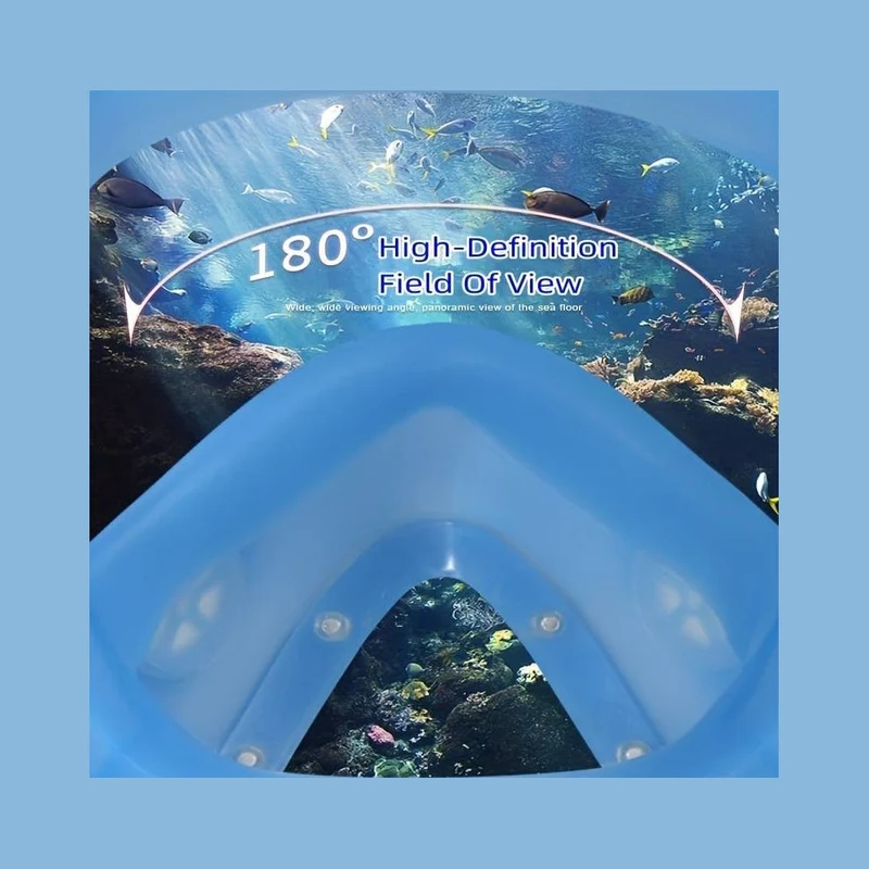 Snorkelmaske for barn og voksne med snorkel og 180-graders synlighet | Luvikno
